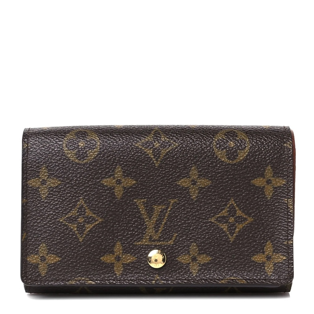 Authentic Louis Vuitton Classic Monogram canvas Porte Monnaie tressor wallet
